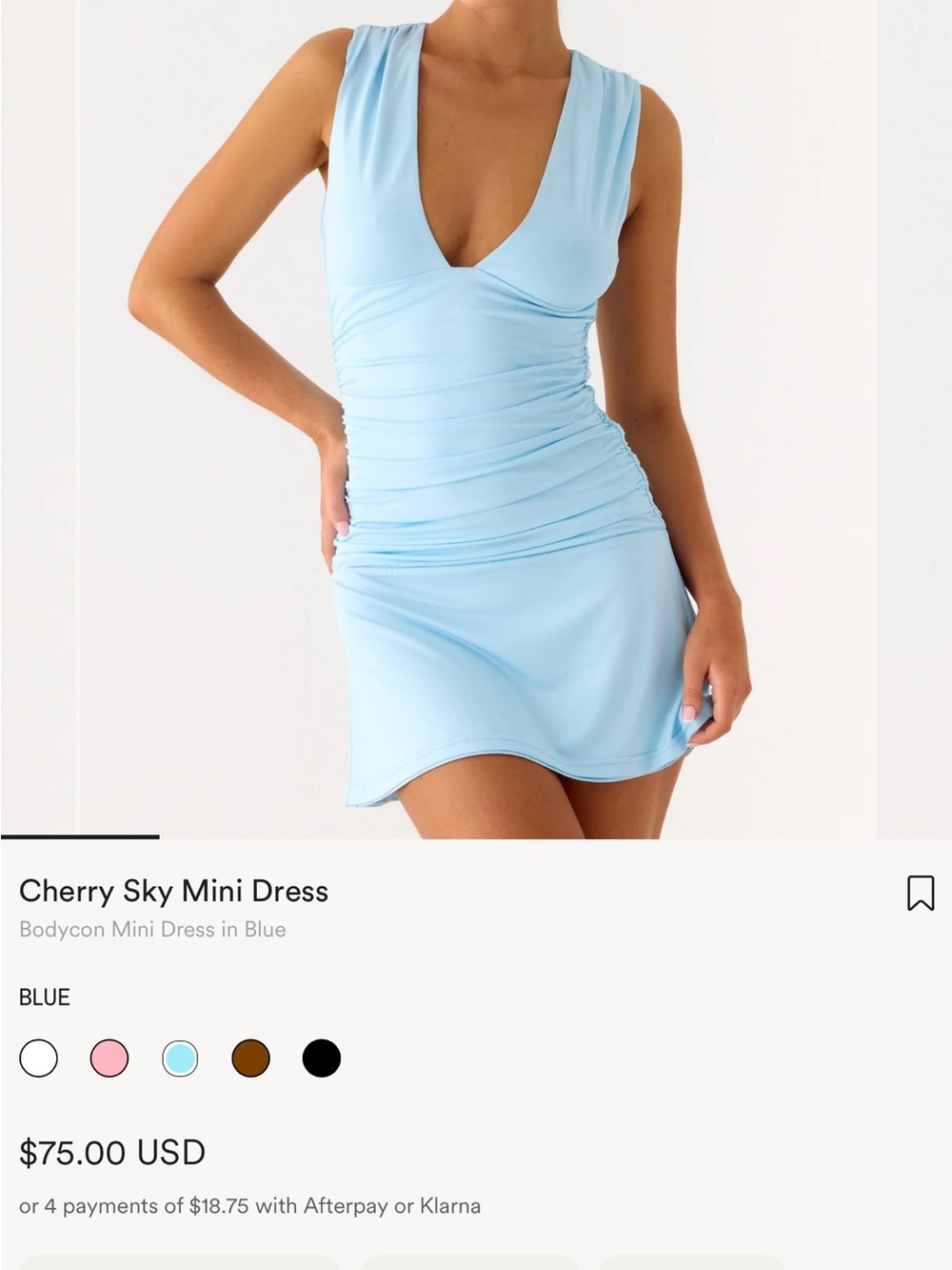 Mini Dress - Light Blue